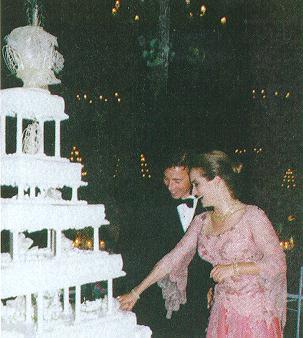 Princess Zahra and Mark Boyden on their wedding day