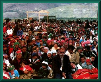 The Tajiki and Afghani Jamats traveled on foot from miles to pay respects to Imam-e Zaman (Imam of the Time)